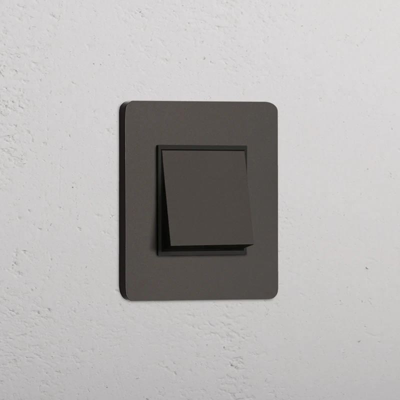 Grove Single Intermediate Rocker Switch - Bronze | Black
