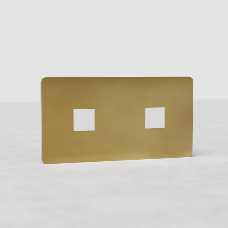 Grove Double 2x Keystone Module Plate - Antique Brass