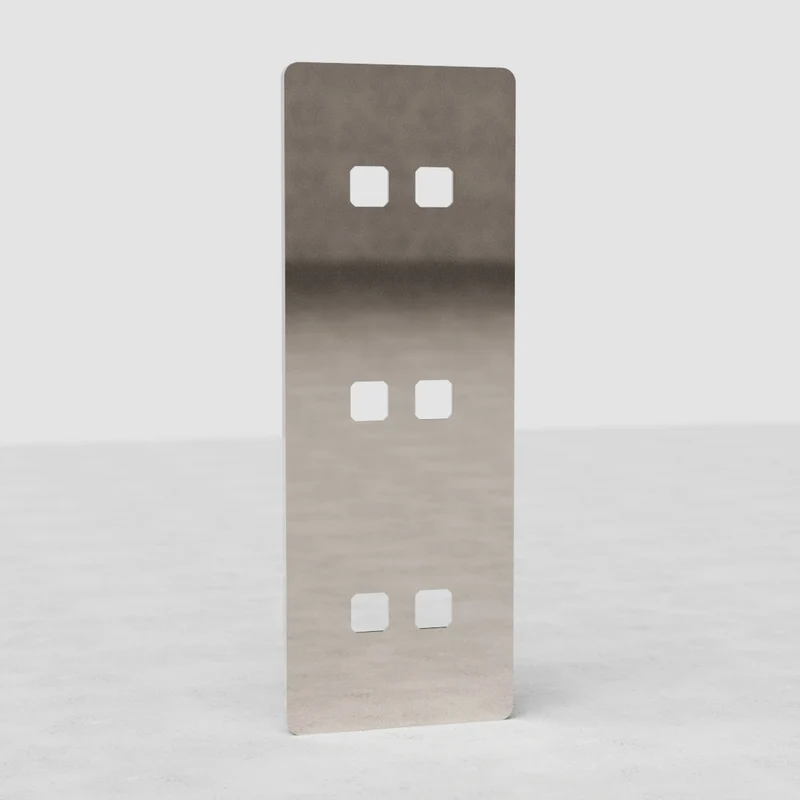 Grove Triple 6x Vertical Switch Plate - Polished Nickel