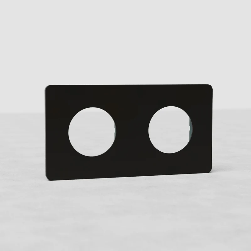 Grove Double Socket Plate - Bronze