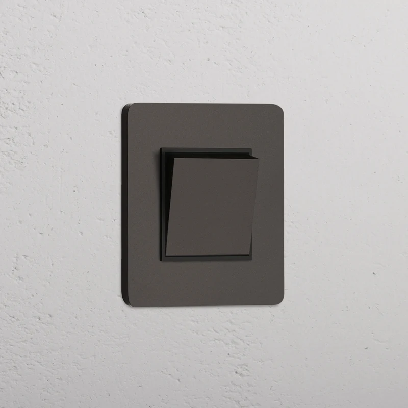 Grove Single Retractive Rocker Switch - Bronze | Black