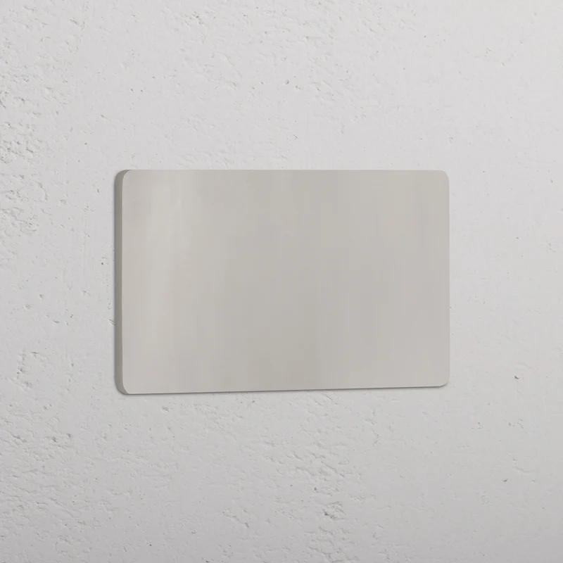 Grove Double Blank Plate - Polished Nickel