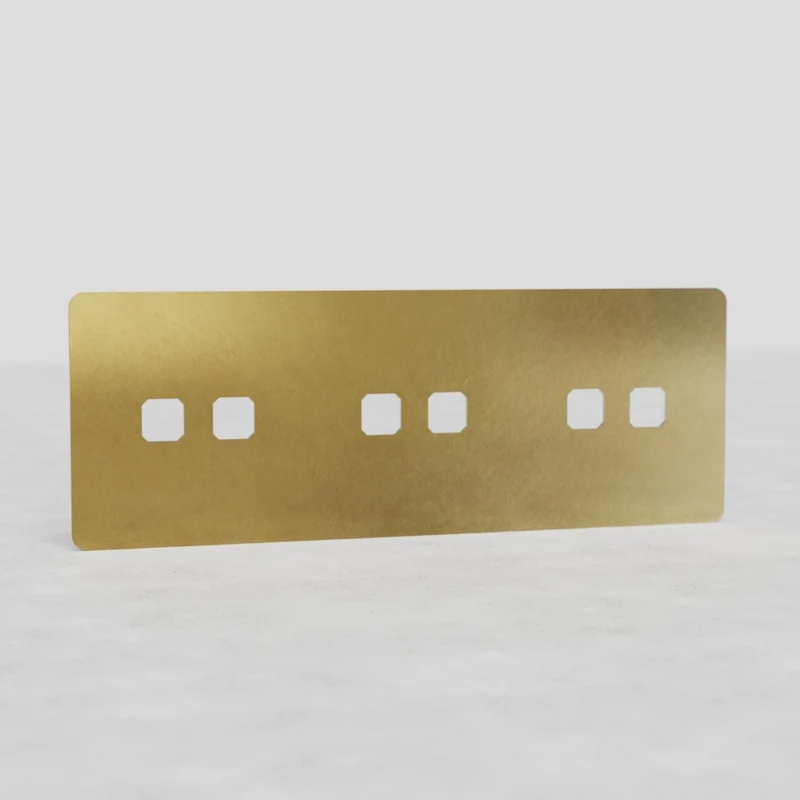 Kew Triple 6x Switch Plate - Antique Brass