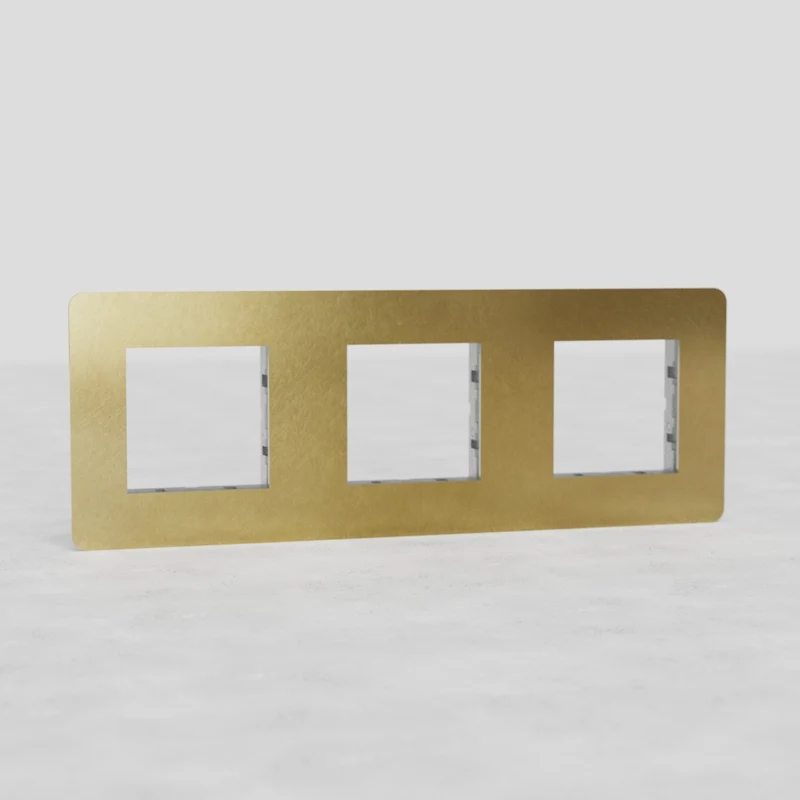 Kew Triple 45mm Module Plate - Antique Brass