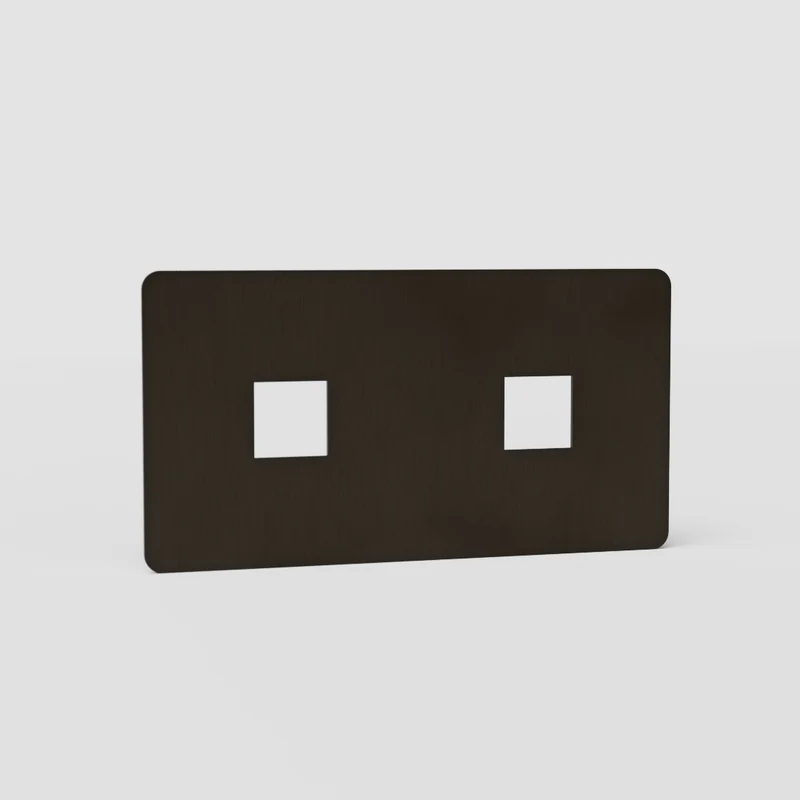 Kew Double 2x Keystone Module Plate - Bronze