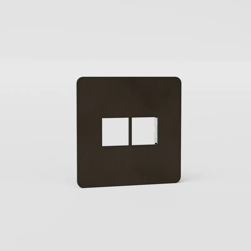 Kew Single 2x Keystone Module Plate - Bronze