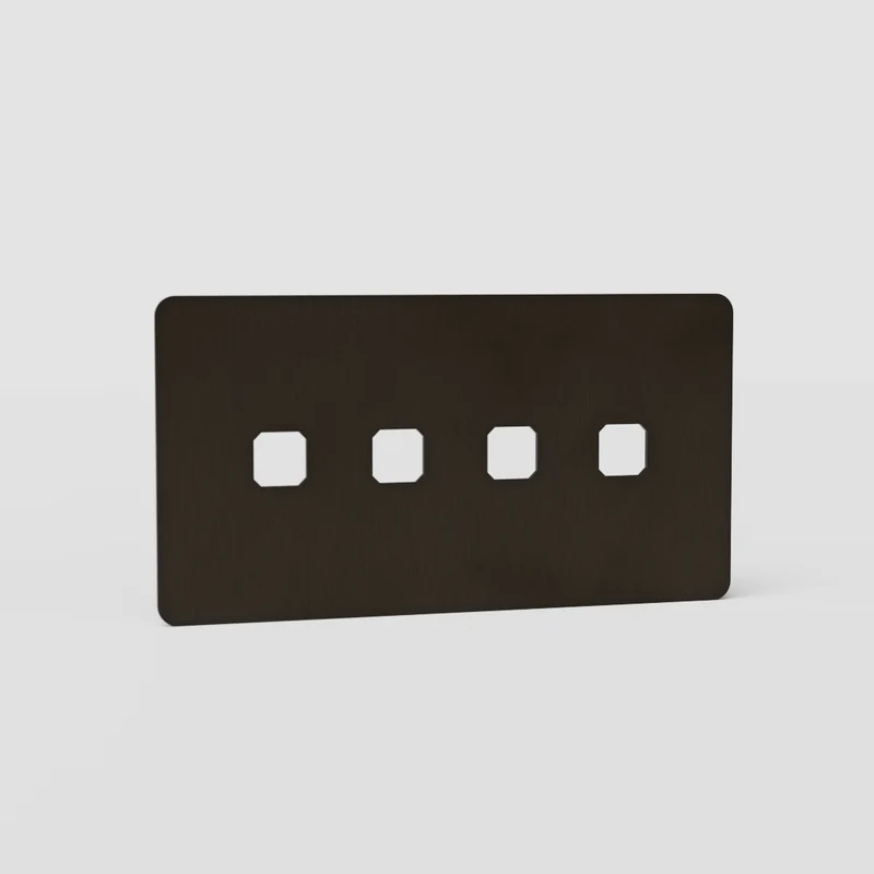 Kew Double 4x Switch Plate - Bronze
