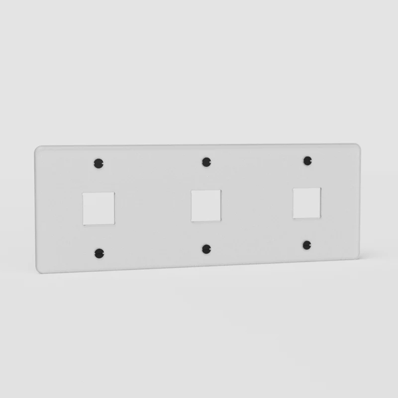 Kew Triple 3x Keystone Module Plate - Clear | Black