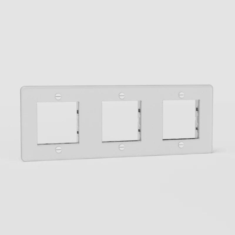 Kew Triple 45mm Module Plate - Clear | White
