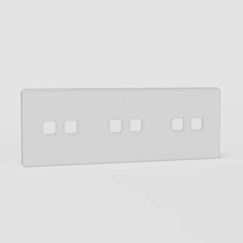 Kew Triple 6x Switch Plate - Clear