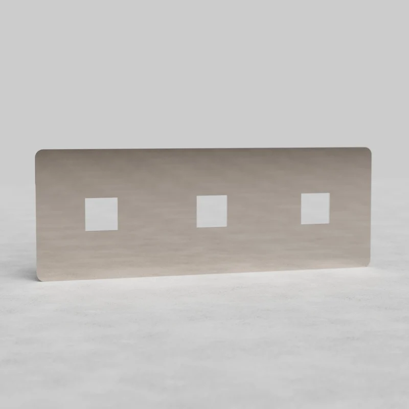 Kew Triple 3x Keystone Module Plate - Polished Nickel