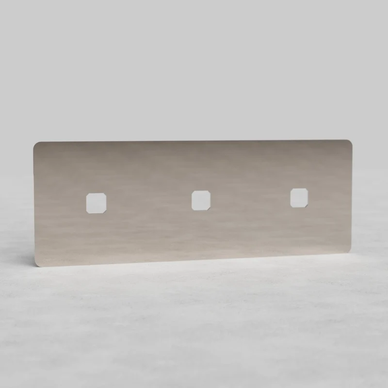 Kew Triple 3x Switch Plate - Polished Nickel