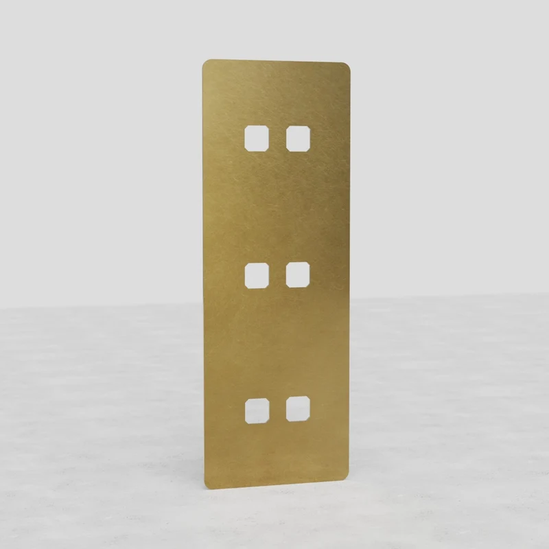 Kew Triple 6x Vertical Switch Plate - Antique Brass