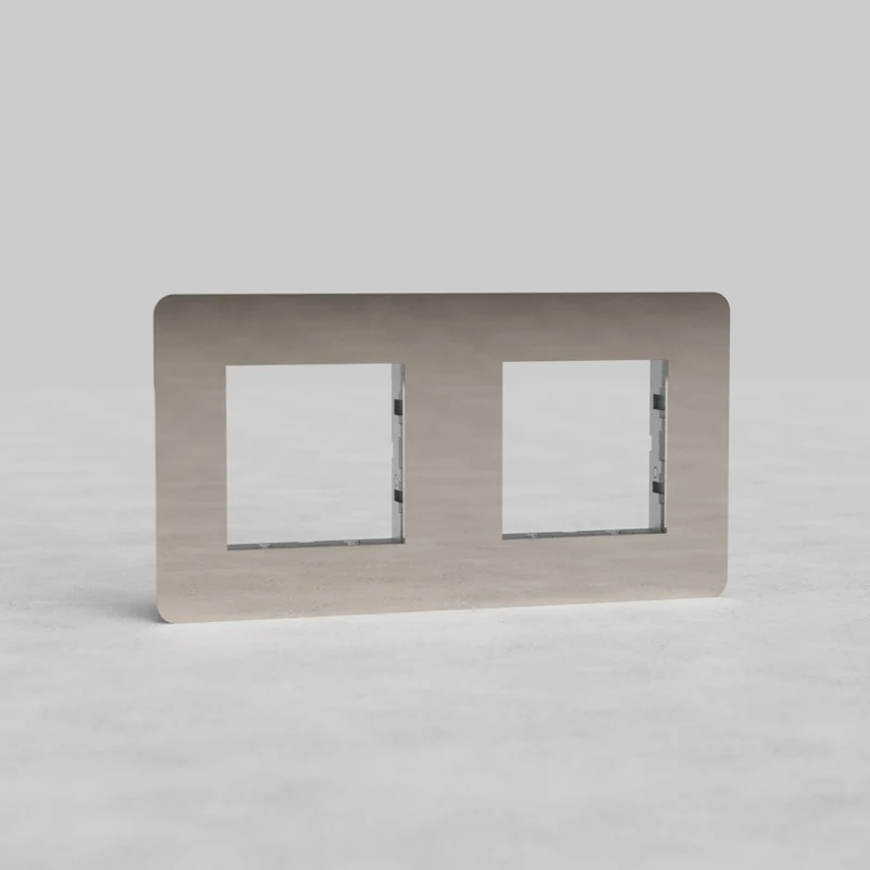 Kew Double 45mm Module Plate - Polished Nickel