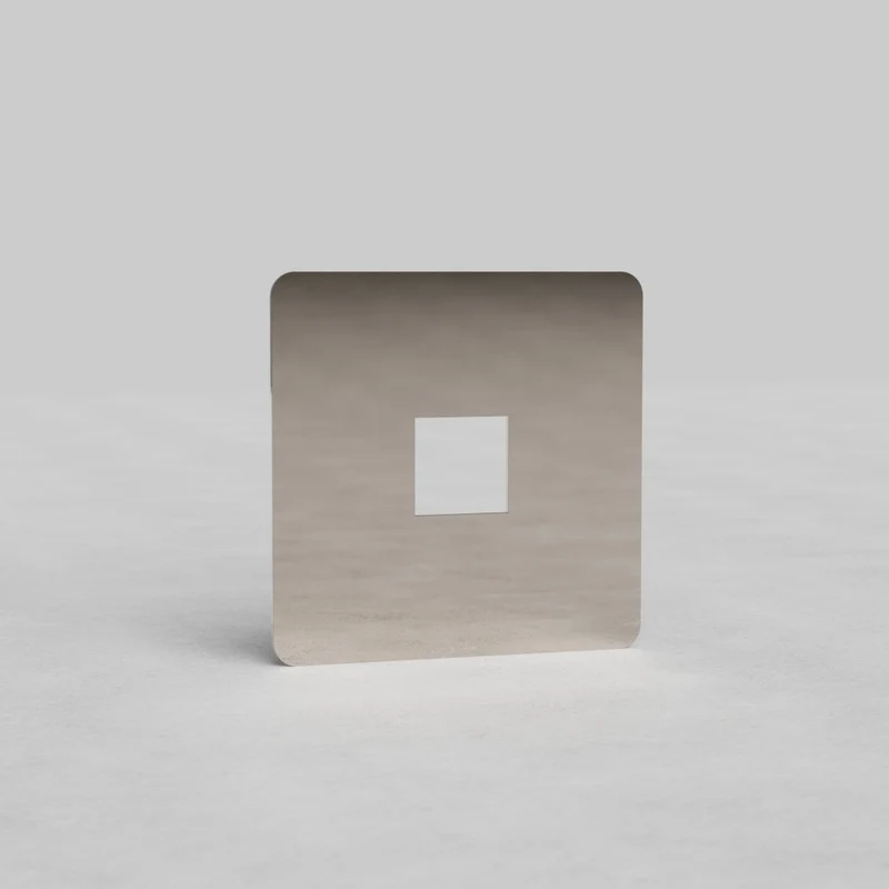 Kew Single Keystone Module Plate - Polished Nickel