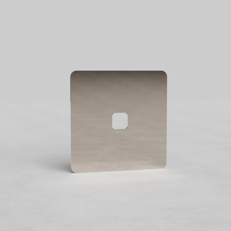 Kew Single Switch Plate - Polished Nickel