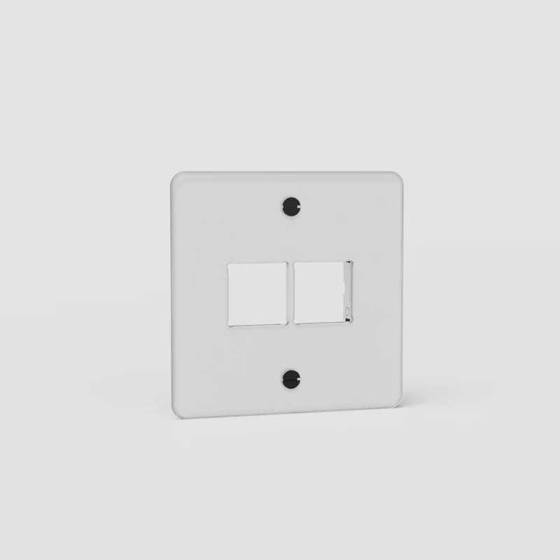 Kew Single 2x Keystone Module Plate - Clear | Black