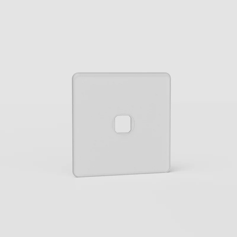 Kew Single Switch Plate - Clear