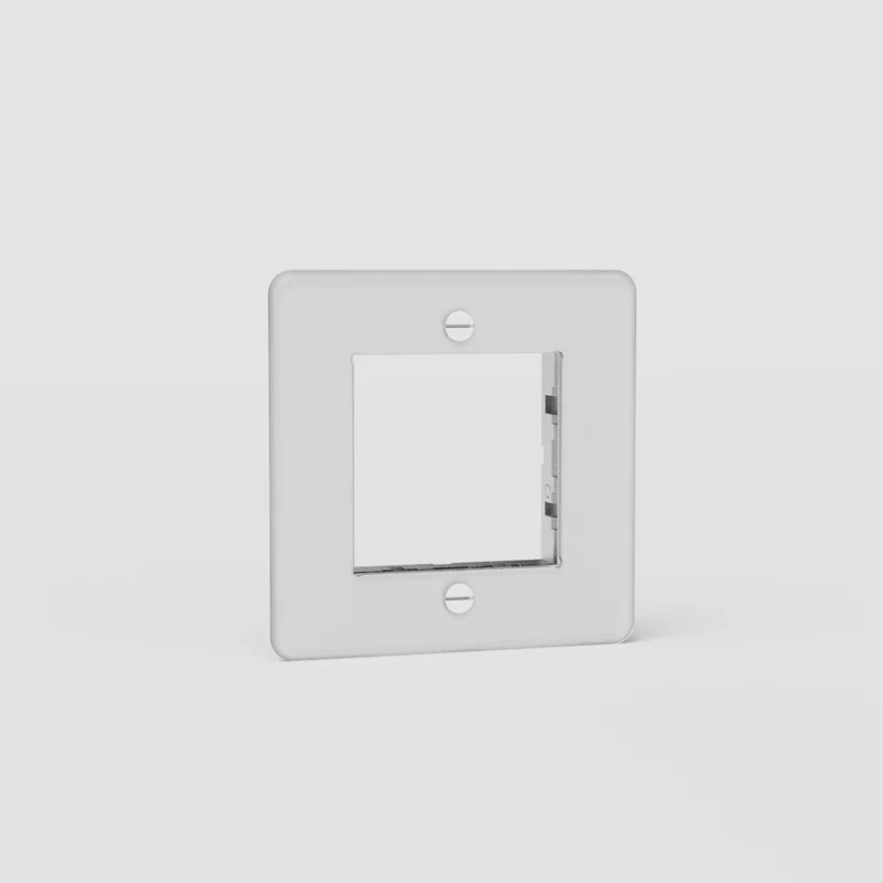 Kew Single 45mm Module Plate - Clear | White