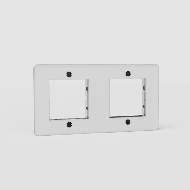 Kew Double 45mm Module Plate - Clear | Black