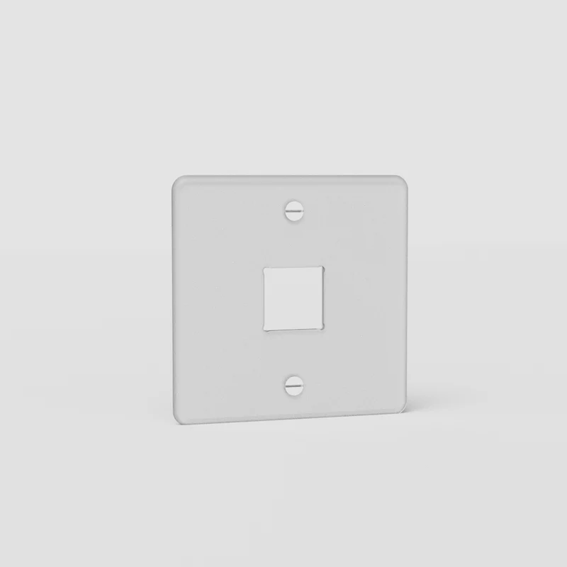 Kew Single Keystone Module Plate - Clear | White