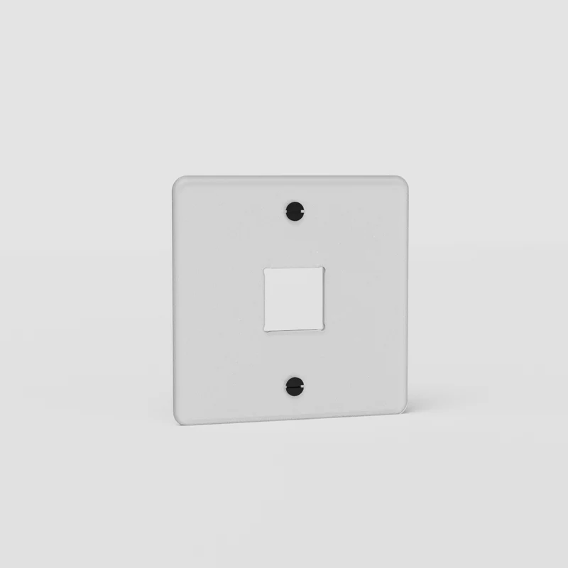 Kew Single Keystone Module Plate - Clear | Black