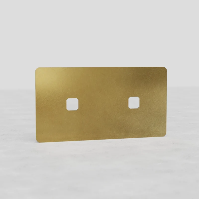 Kew Double 2x Switch Plate - Antique Brass