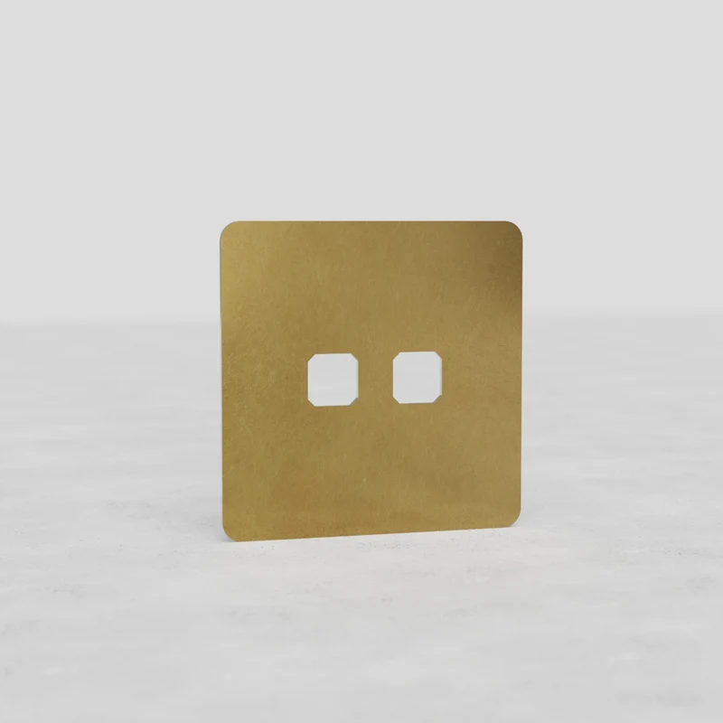 Kew Single 2x Switch Plate - Antique Brass