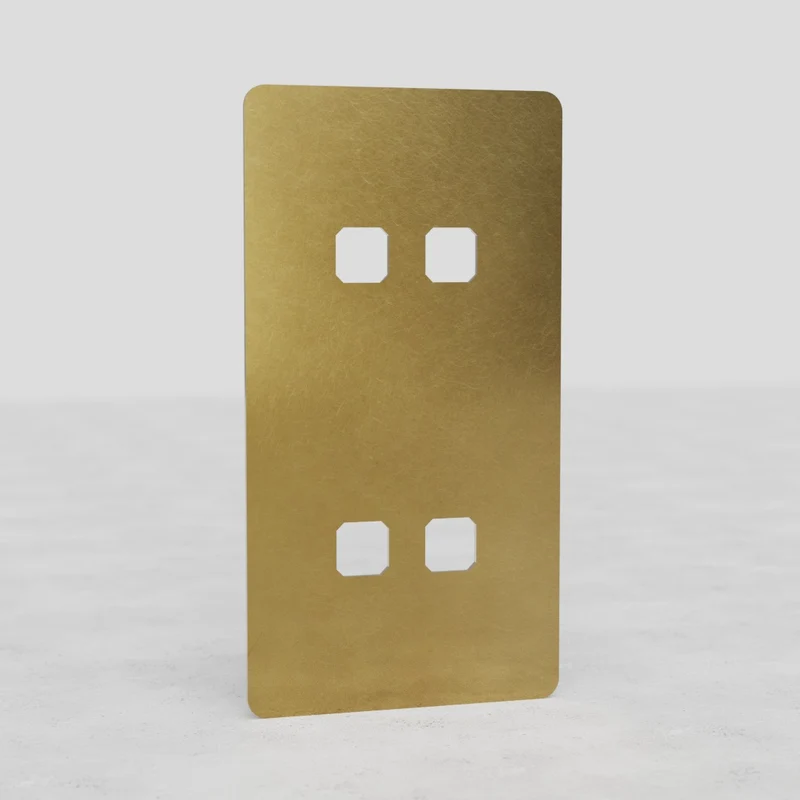 Kew Double 4x Vertical Switch Plate - Antique Brass