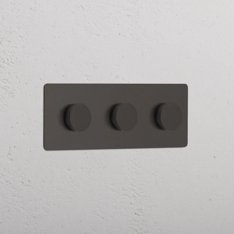 Kew Triple 3x Multiway Dimmer Switch - Bronze