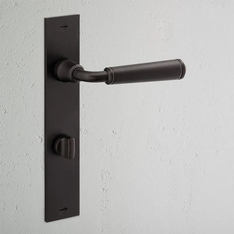 Digby Long Plate Sprung Door Handle & Thumbturn - Bronze