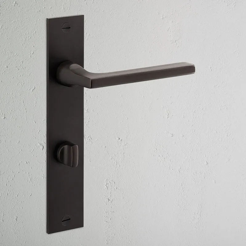 Clayton Long Plate Sprung Door Handle & Thumbturn - Bronze