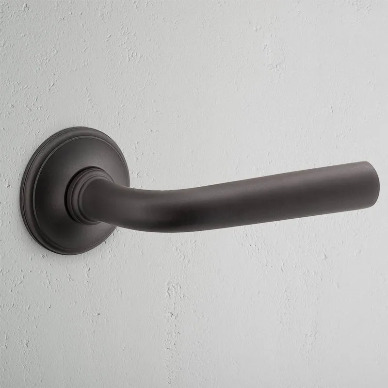 Apsley Unsprung Door Handle - Bronze