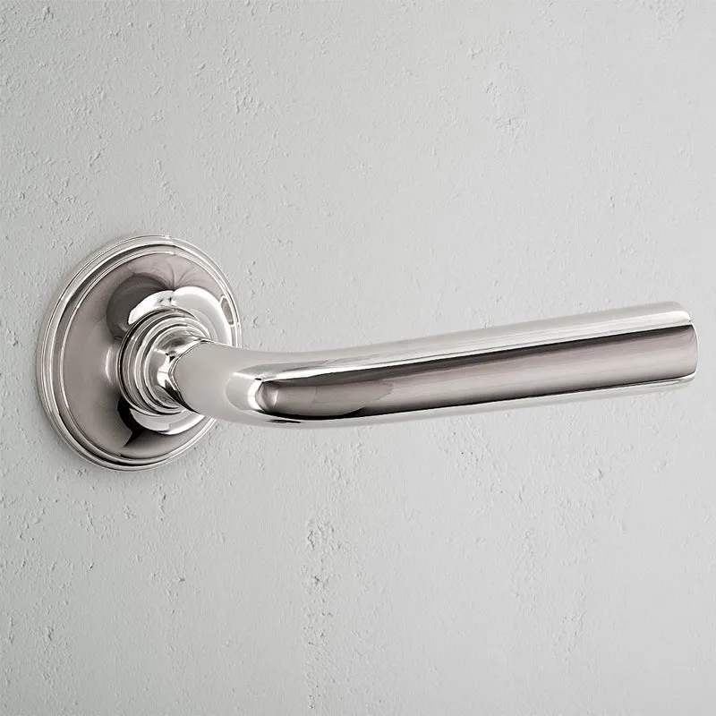 Apsley Sprung Door Handle - Polished Nickel