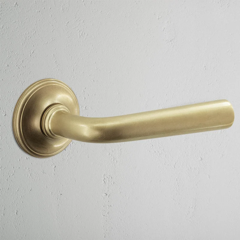 Apsley Sprung Door Handle - Antique Brass