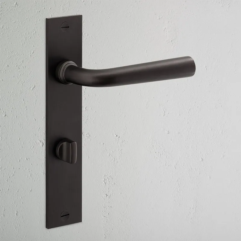 Apsley Long Plate Sprung Door Handle & Thumbturn - Bronze