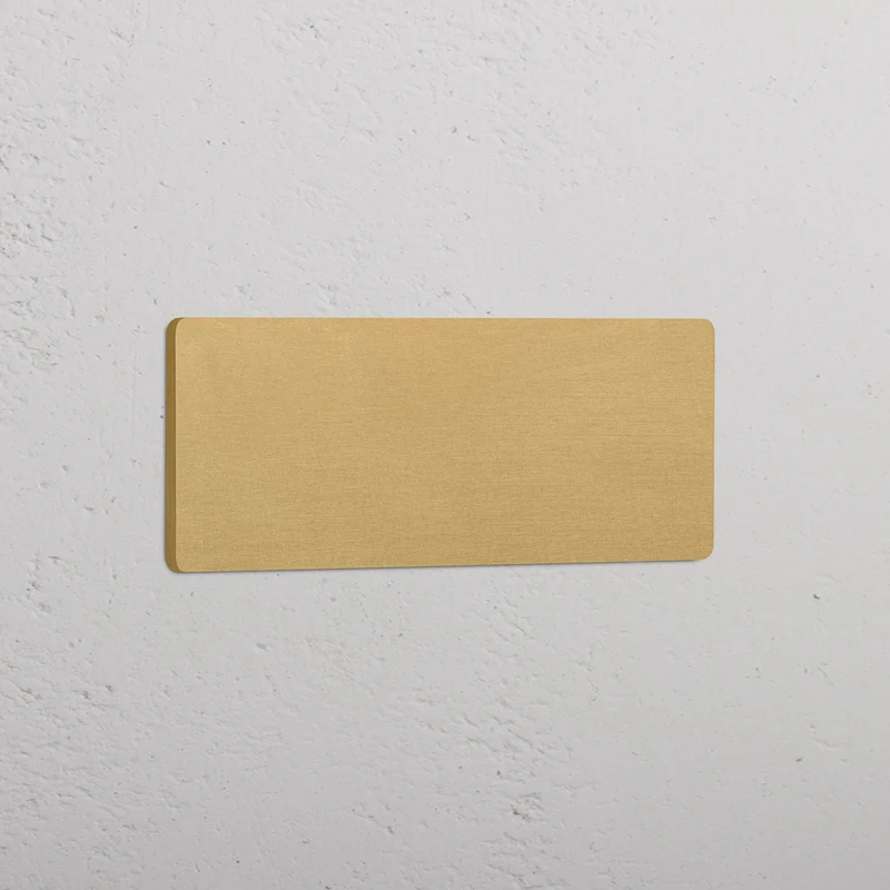 Grove Triple Blank Plate - Antique Brass