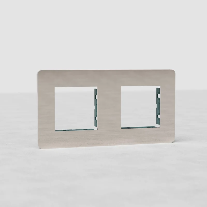 Grove Double 2x 45mm Module Plate - Polished Nickel