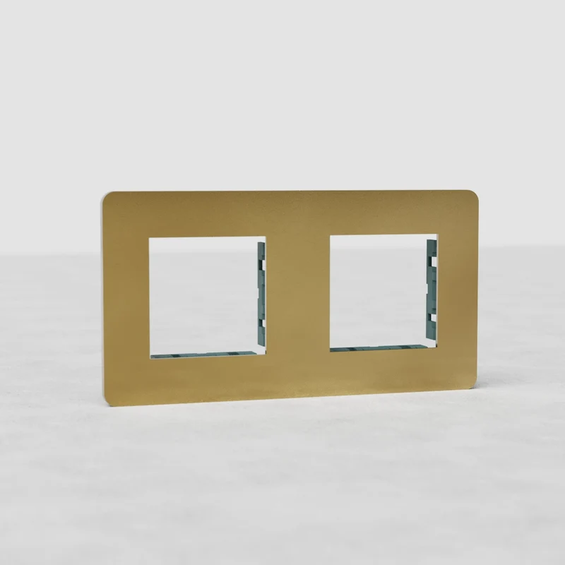Grove Double 2x 45mm Module Plate - Antique Brass