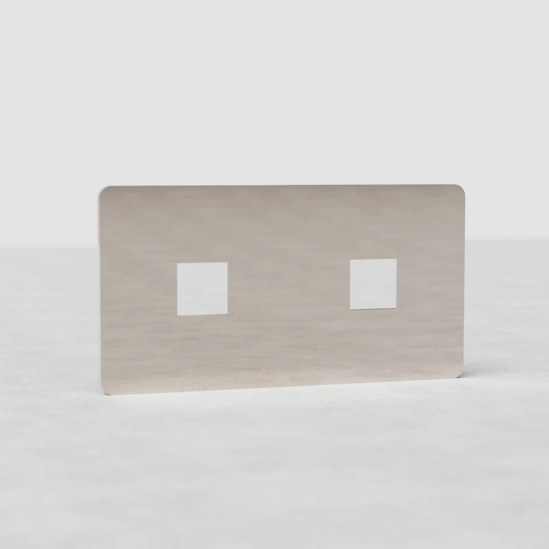 Grove Double 2x Keystone Module Plate - Polished Nickel