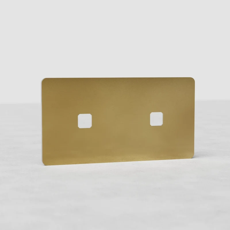 Grove Double 2x Switch Plate - Antique Brass
