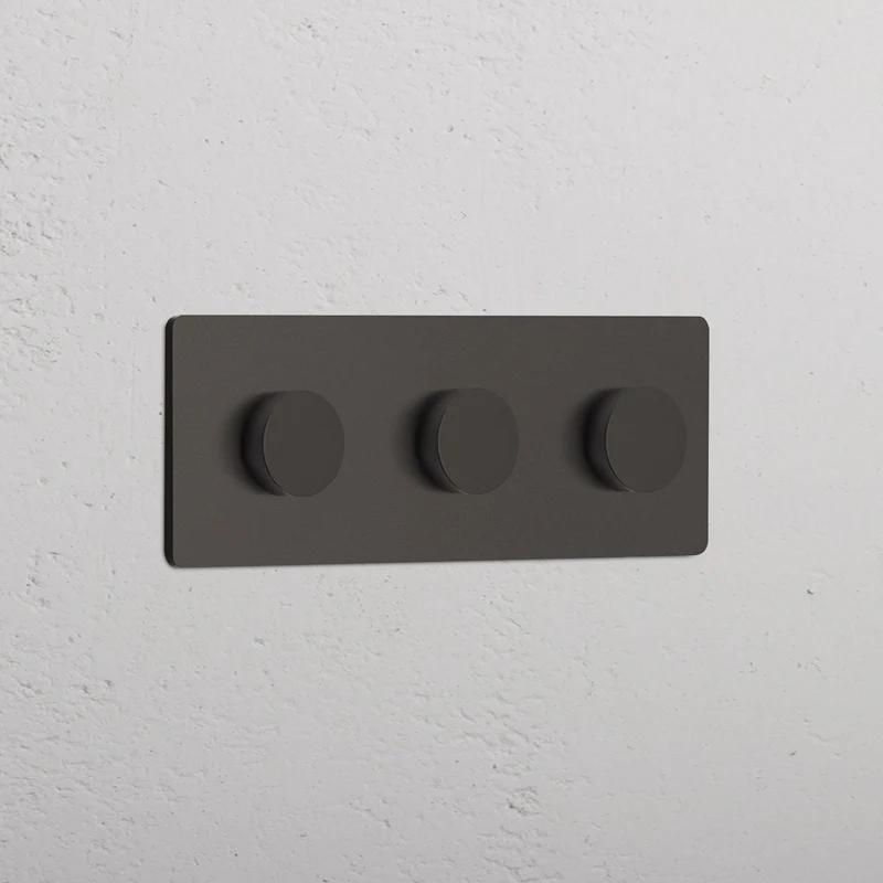 Grove Triple 3x Dimmer Switch - Bronze