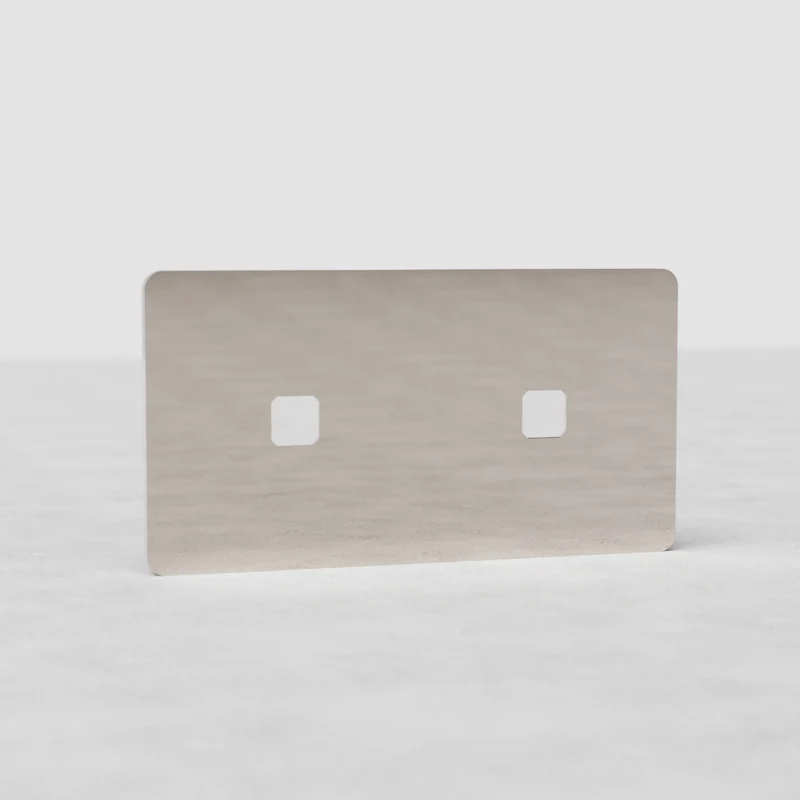 Grove Double 2x Switch Plate - Polished Nickel