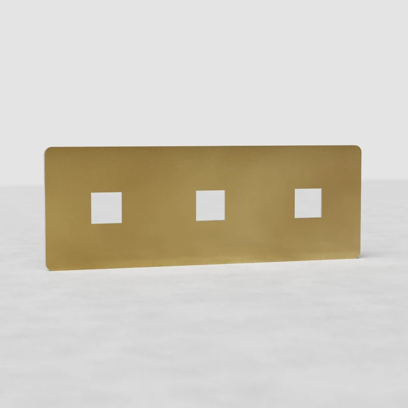 Grove Triple 3x Keystone Module Plate - Antique Brass