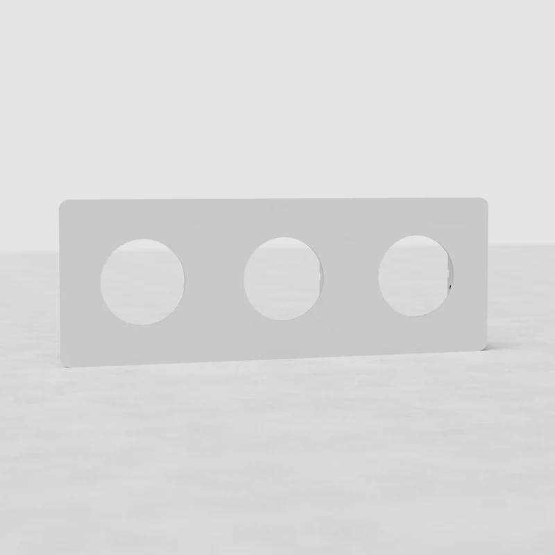 Kew Triple Socket Plate - Paintable
