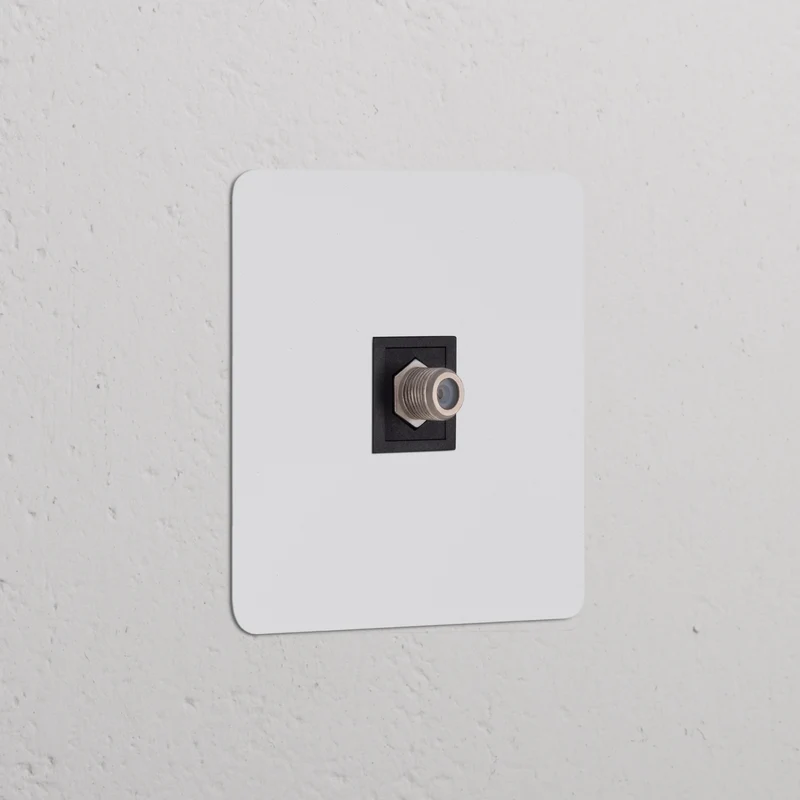 Kew Single Satellite Socket - Paintable | Black