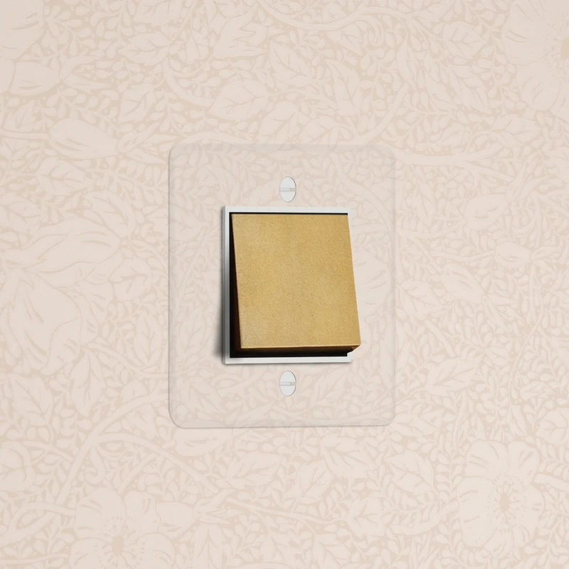 Kew Single Rocker Switch - Clear Antique Brass | White