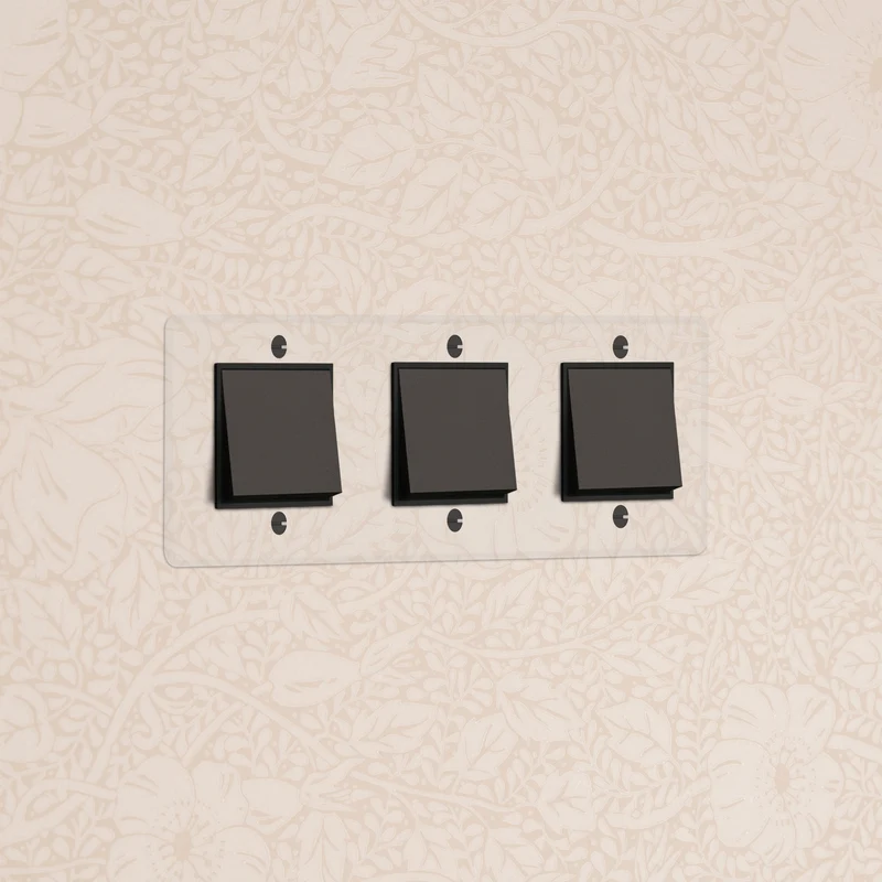 Kew Triple 3x Rocker Switch - Clear Bronze | Black