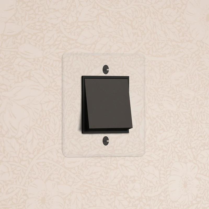 Kew Single Intermediate Rocker Switch - Clear Bronze | Black