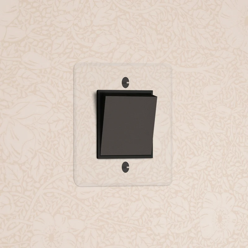 Kew Single Retractive Rocker Switch - Clear Bronze | Black